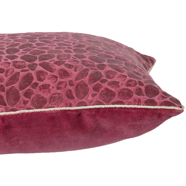 Vintage Transparent Foile Print Ore-Rerun Cushion Cover Red