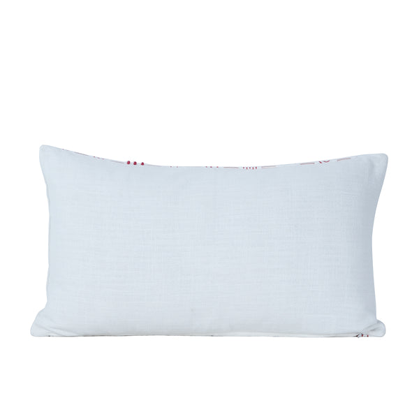 Tranquil Essence Adornment Lacery Embroidered 100% Cotton Peach Cushion Cover