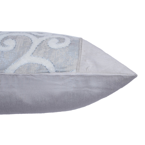 Tranquil Essence Folio Fiction Embroidered Viscose Blend Beige Cushion Cover