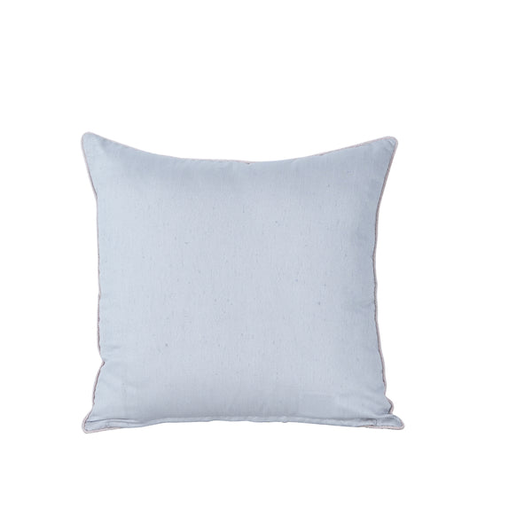 Tranquil Essence Scrollable Tatting Embroidered Viscose Blend Peach Cushion Cover