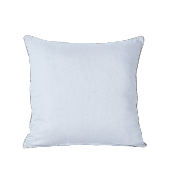 Tranquil Essence Scrollable Tatting Embroidered Viscose Blend Beige Cushion Cover