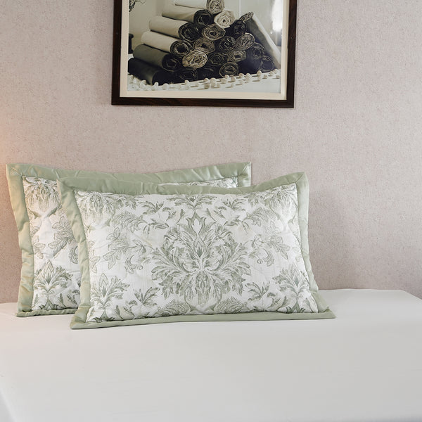 Tranquil Essence Napery Classic Quilted Peach 2 PC Pillow Sham Set