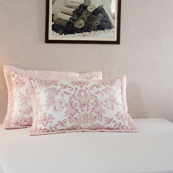 Tranquil Essence Napery Classic Quilted Beige 2 PC Pillow Sham Set