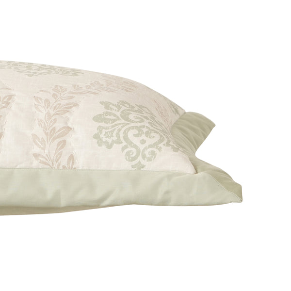 Tranquil Essence Lawn Leaflet Quilted Green 2 PC Pillow Sham Set