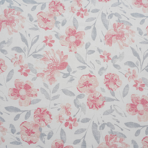 Optimist Bloom 300 TC Orville 100% Cotton Printed Fitted Sheet With Pillow Cover