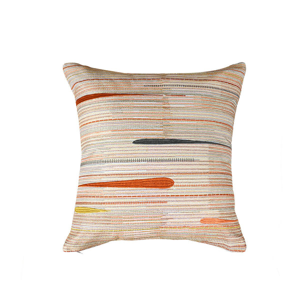 Whimsy Nature Milgrain Woven/Digital Printed 100% Cotton Rust Cushion Cover
