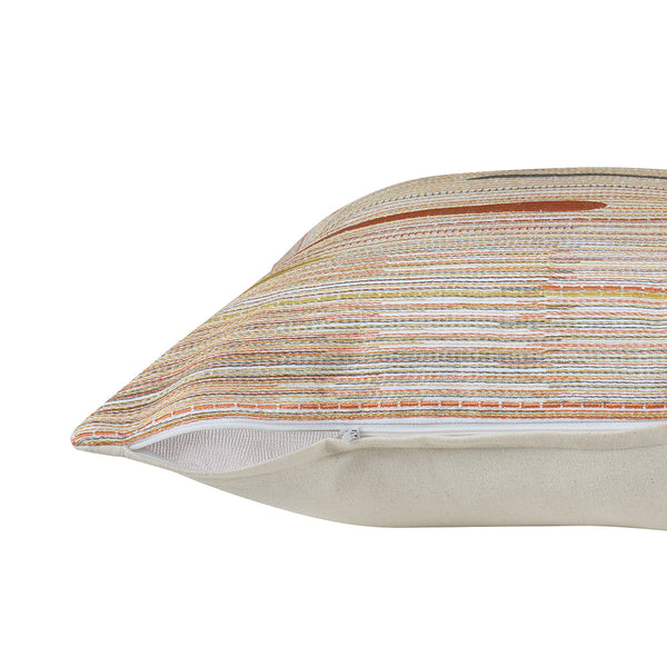 Whimsy Nature Milgrain Woven/Digital Printed 100% Cotton Rust Cushion Cover