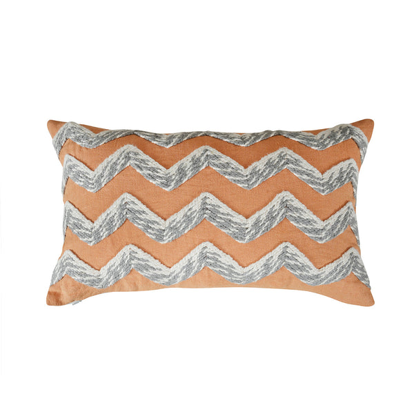 Whimsy Nature Tump Fade Woven/Digital Printed 100% Linen Rust Cushion Cover