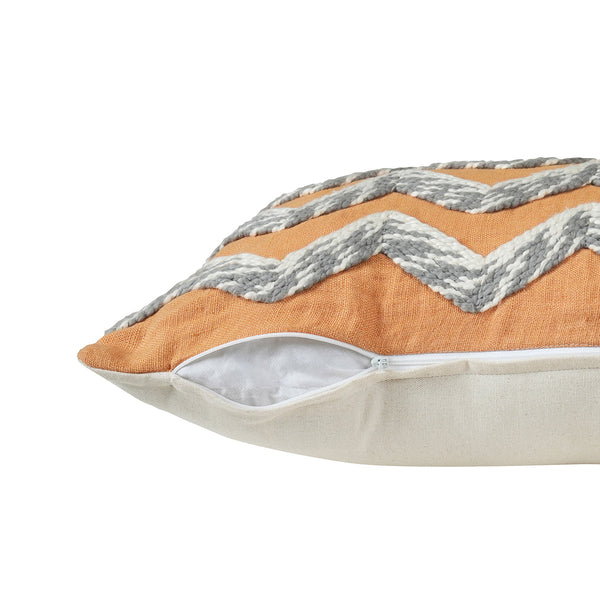 Whimsy Nature Tump Fade Woven/Digital Printed 100% Linen Rust Cushion Cover