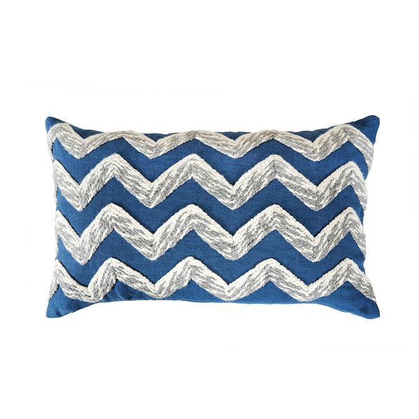 Whimsy Nature Tump Fade Woven/Digital Printed 100% Linen Blue Cushion Cover