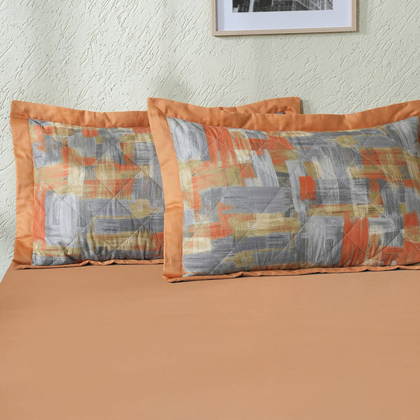 Whimsy Nature Brush Strokes Pillow Sham Set Blue