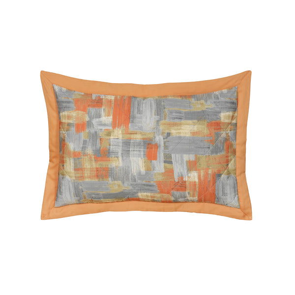 Whimsy Nature Brush Strokes Pillow Sham Set Rust