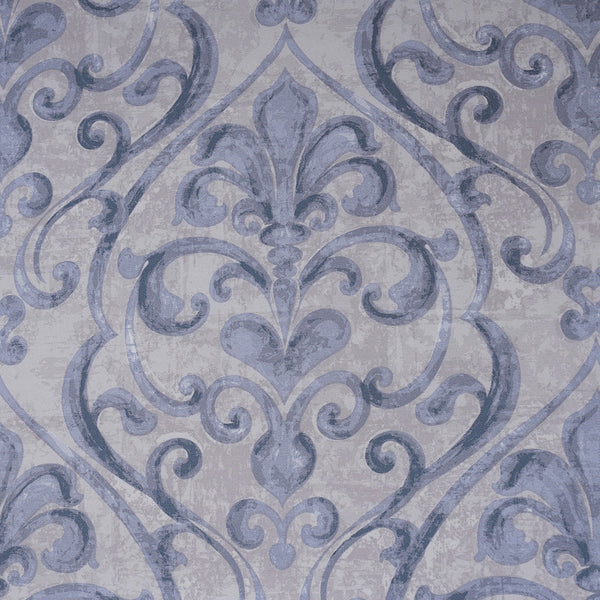 PBS Vintage Chic Dawson 100% Cotton Duvet Cover With Pillow Case Blue