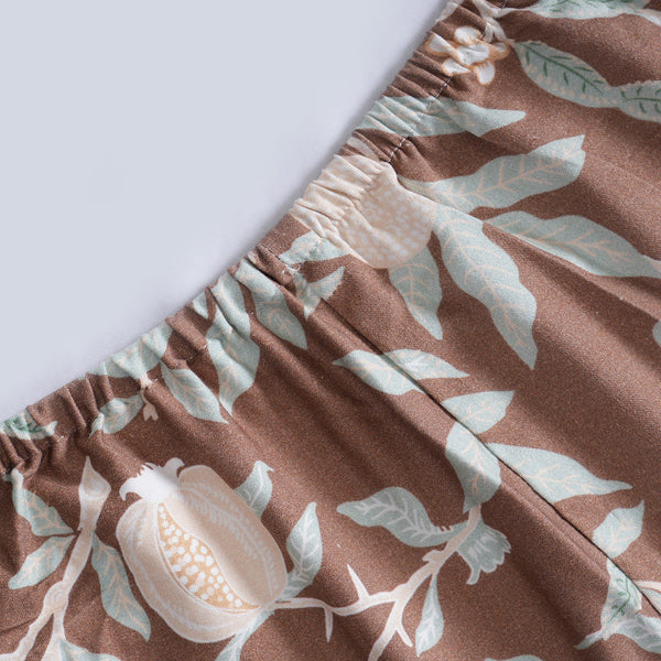 Sensory Bloom Granada 100% Cotton Red Fitted Sheet with Pillow Case