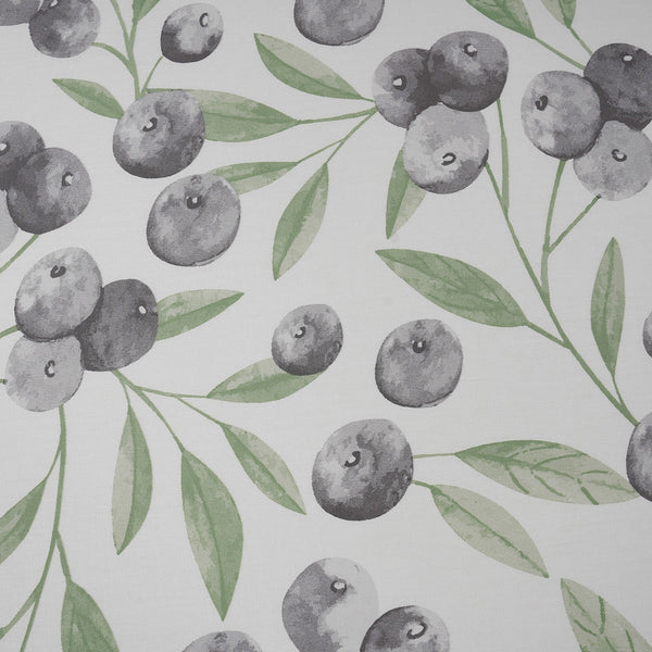 Sensory Bloom Myrtille 100% Cotton Green Fitted Sheet with Pillow Case