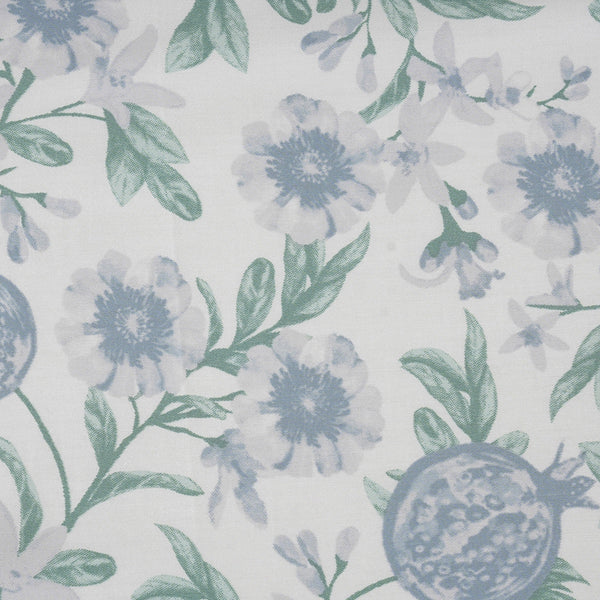 Sensory Bloom Blooming Petals 100% Cotton Blue Fitted Sheet with Pillow Case