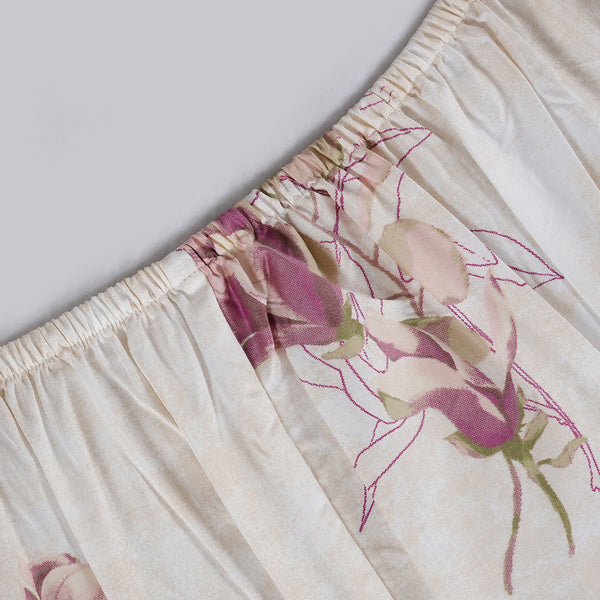 Sensory Bloom Everbloom 100% Cotton Peach Fitted Sheet with Pillow Case