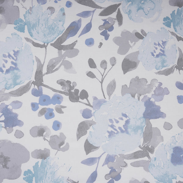 Sensory Bloom Florencia 100% Cotton Blue Fitted Sheet with Pillow Case