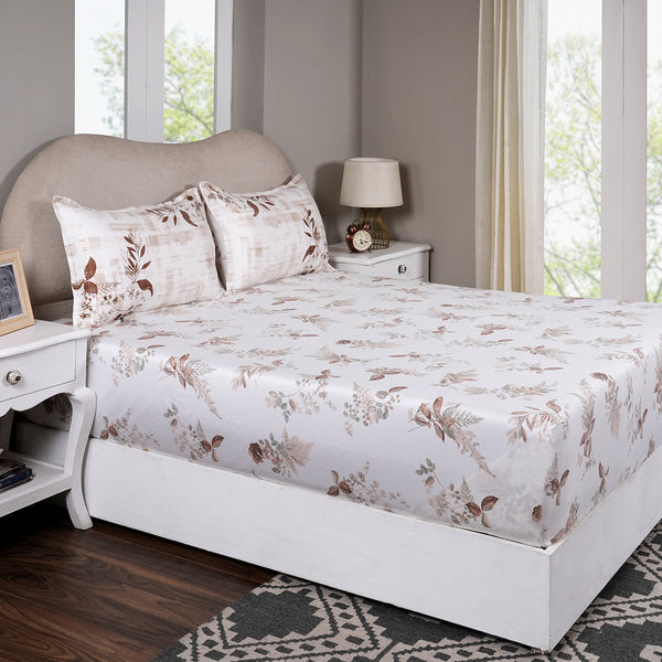 Sensory Bloom Edenia 100% Cotton Blue Fitted Sheet with Pillow Case