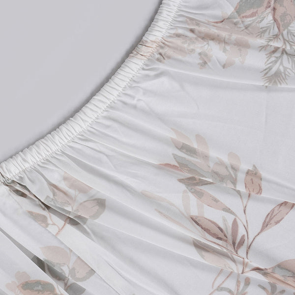 Sensory Bloom Edenia 100% Cotton Brown Fitted Sheet with Pillow Case