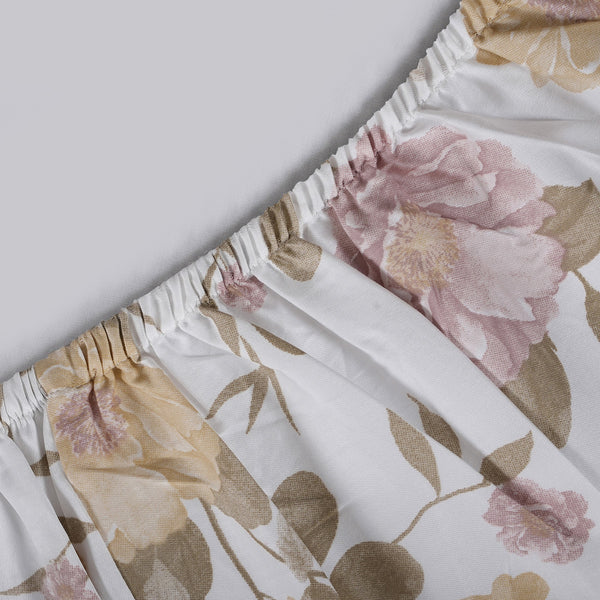 Sensory Bloom Blossom Meadow 100% Cotton Pink Fitted Sheet with Pillow Case