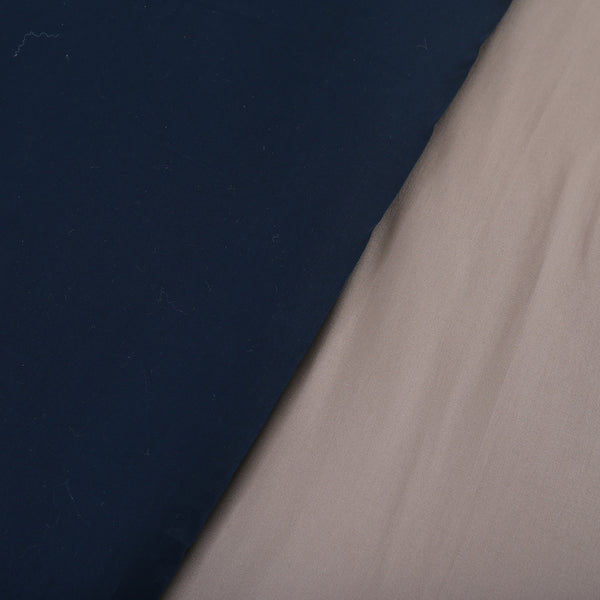 Viola Reversible 100 % Cotton Sateen Indigo/Grey Marble Duvet Cover with Pillow Case