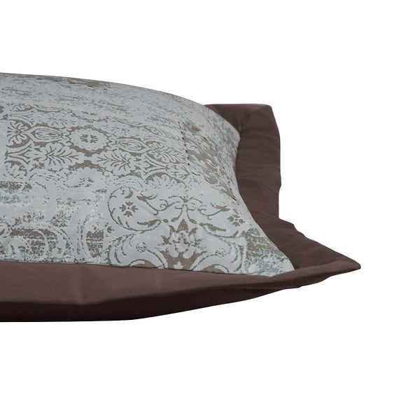 Vintage Quilted Hand Renascence Print Pillow Sham Set Blue