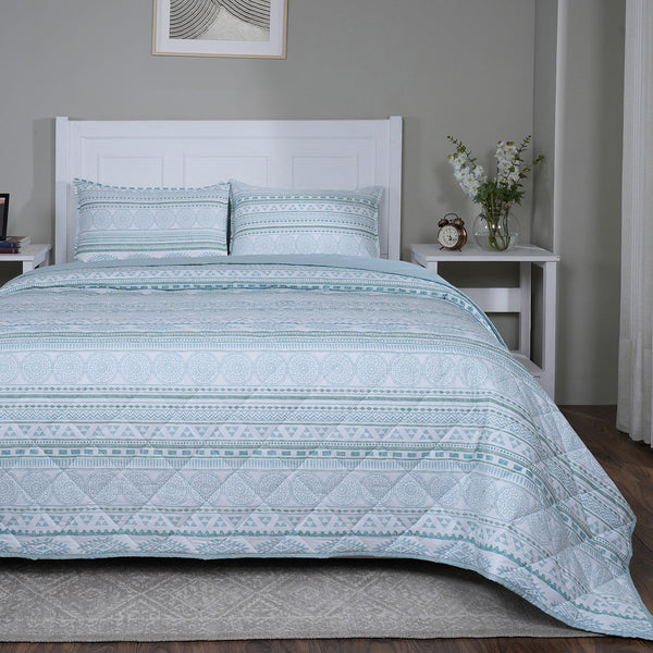 Sensory Bloom Allegra 4 pcs Blue Quilt Set