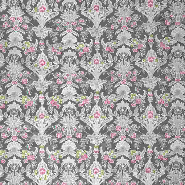 Regency Dark Flora Printed 210TC 100 %Cotton Neutral Bed Sheet with Pillow Case