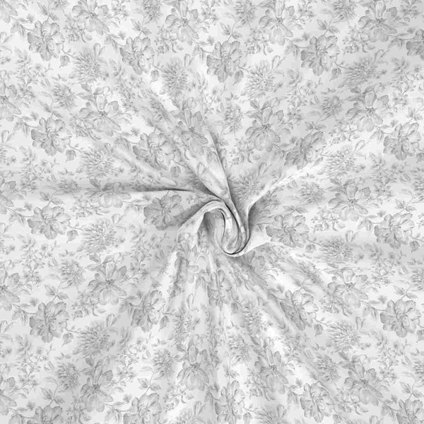 Regency Alicia Printed 210TC 100 %Cotton Neutral Bed Sheet with Pillow Case