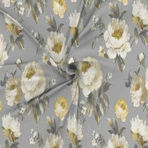 Regency Bouquet Printed 210TC 100 %Cotton Yellow Bed Sheet with Pillow Case