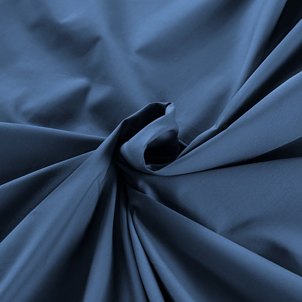 Slumber Plain Easy Care Percale 100% Cotton Saxsony Blue Crisp Bed Sheet with Pillow Case