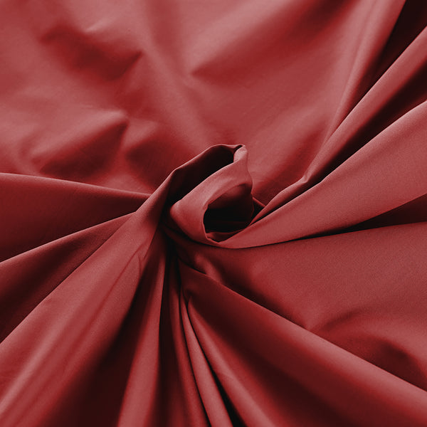 Slumber Plain Easy Care Percale 100% Cotton Cinnabar Crisp Bed Sheet with Pillow Case