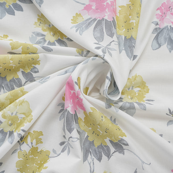 Optimist Bloom 300 TC Isidora 100%Cotton Printed Bed Sheet with Pillow Case