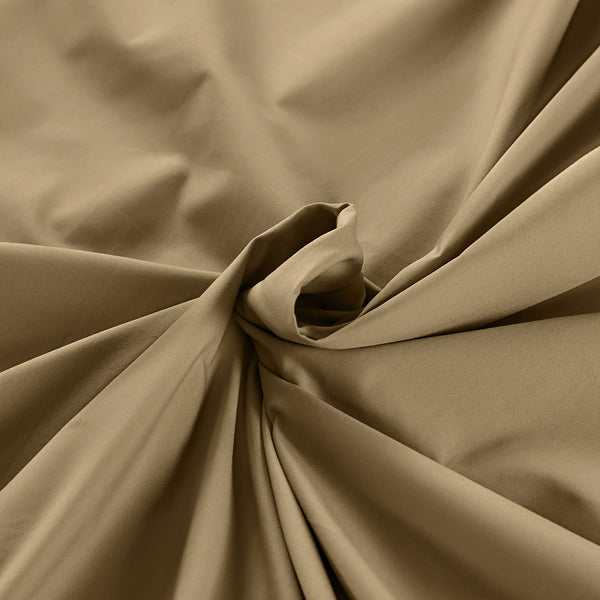 Slumber Plain Easy Care Percale 100% Cotton Yellow/Latte Crisp Bed Sheet with Pillow Case