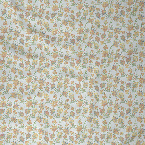 Tranquil Serenity Cordelia 100%Cotton Printed Bed Sheet With Pillow Case, Orange