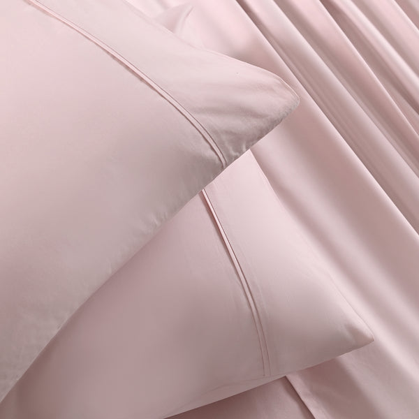 Slumber Plain Easy Care Percale 100% Cotton Cradle Pink Crisp Bed Sheet with Pillow Case