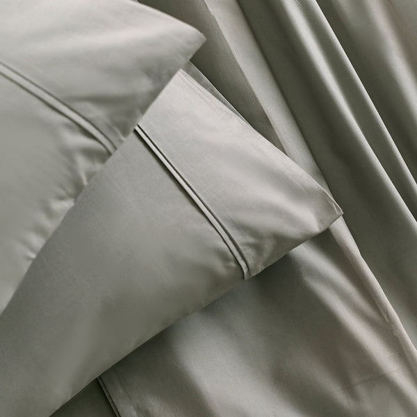 Slumber Plain Easy Care Percale 100% Cotton Wild Dove Crisp Bed Sheet with Pillow Case