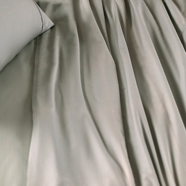 Slumber Plain Easy Care Percale 100% Cotton Wild Dove Crisp Bed Sheet with Pillow Case