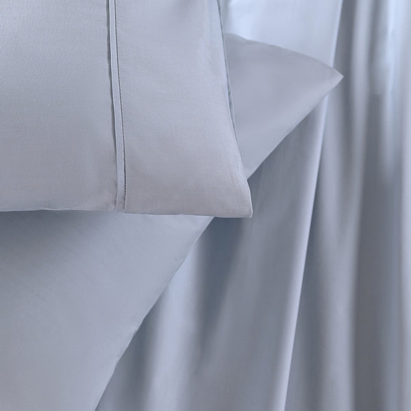 Slumber Plain Easy Care Percale 100% Cotton Winter Sky Crisp Bed Sheet with Pillow Case