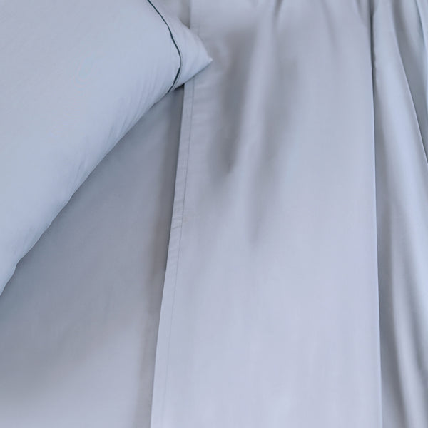 Slumber Plain Easy Care Percale 100% Cotton Winter Sky Crisp Bed Sheet with Pillow Case