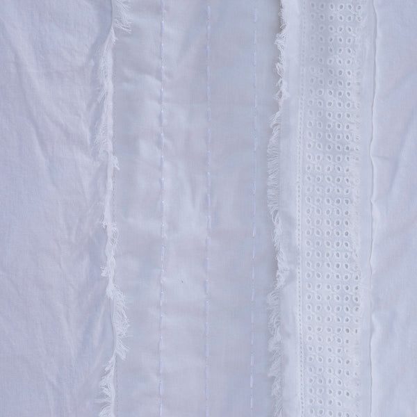 Rurban Divine Stitch Sorbet Summer AC Quilt/Quilted Bed Cover/Comforter White