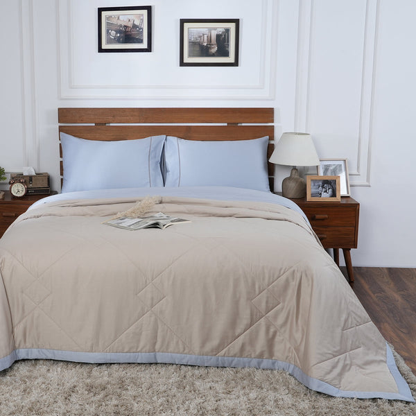 Selwyn Reversible Summer AC Quilt/Quilted Bed Cover/Comforter Plein Air/Sandshell Quilt