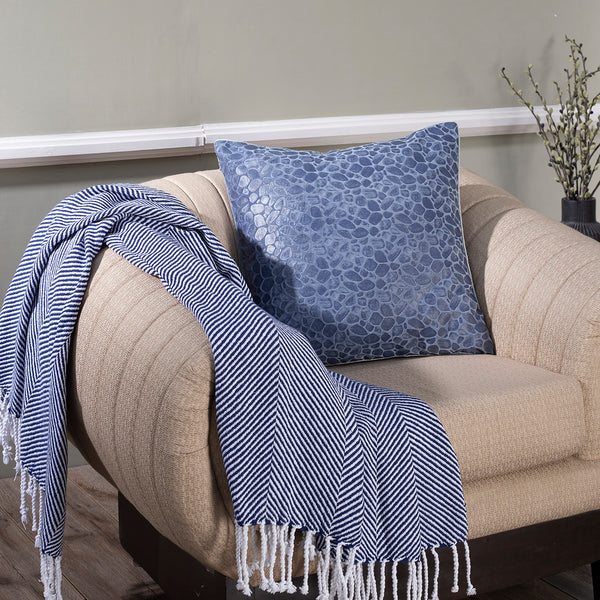 Grandeur Ore-Rerun 100%Cotton Grey FoilPrintedCushionCover