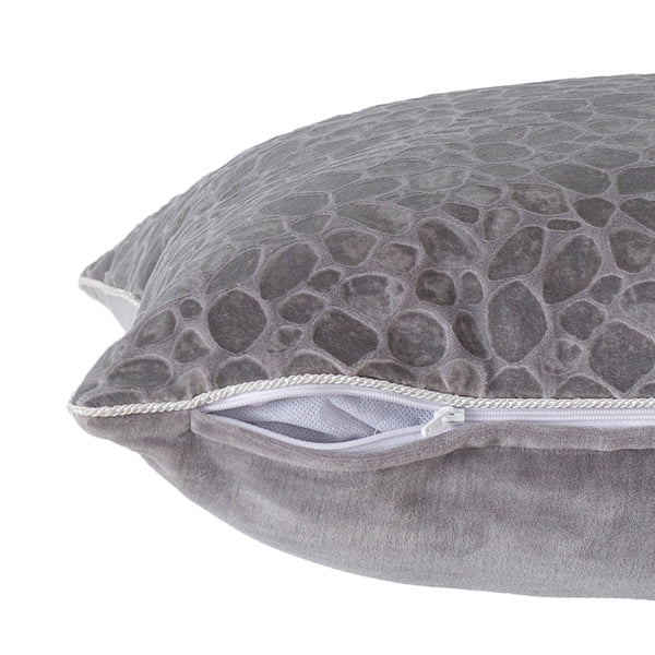 Grandeur Ore-Rerun 100%Cotton Grey FoilPrintedCushionCover