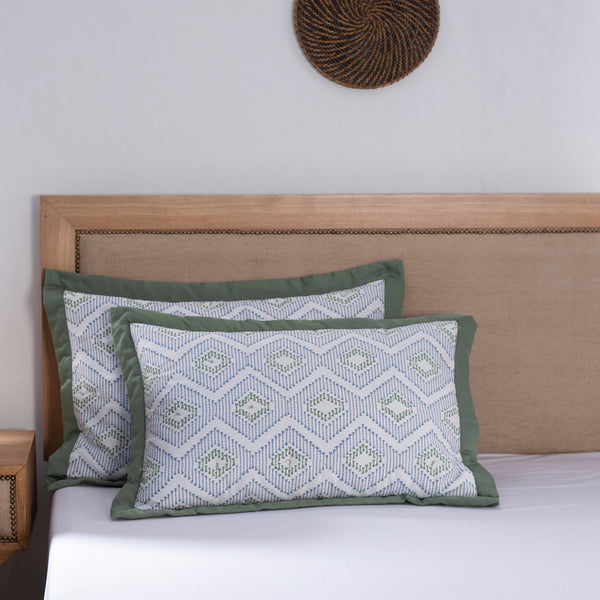 Global Atelier Demon Dash Peach Machine Quilted 2PC Pillow Sham Set