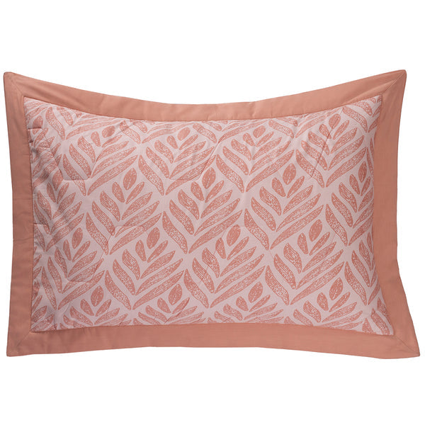 Global Atelier Petal Touch Peach Machine Quilted 2PC Pillow Sham Set