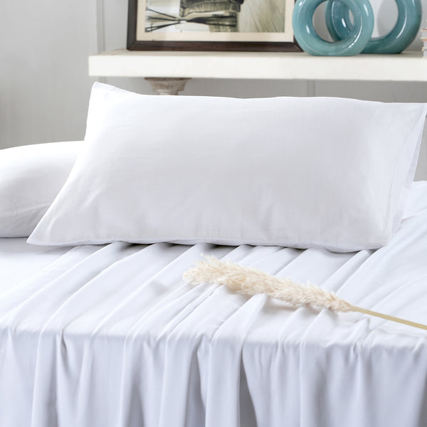 Essentials Dwell Solid White 2PC Pillow Sleeve/Covers