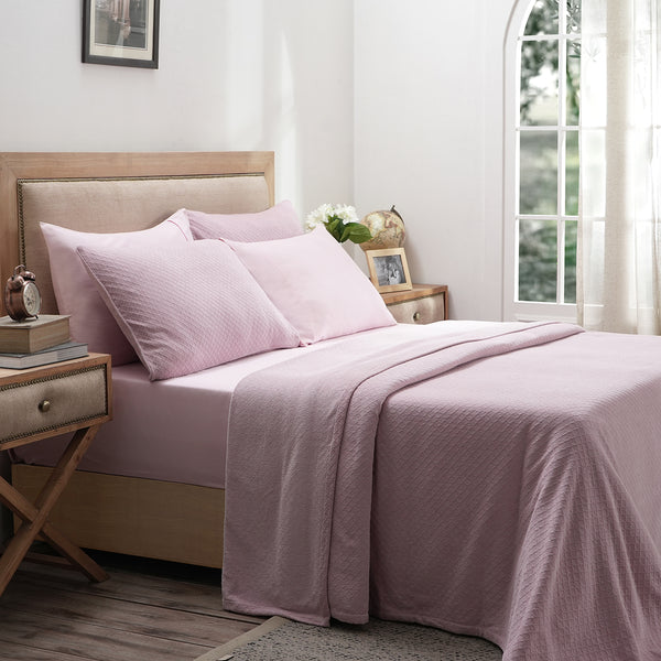 Blaize 100% Cotton Solid Weave Grey  Bed Cover