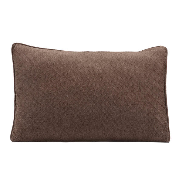 Blaize 100% Cotton Solid Weave Brown Pillow Sham Set